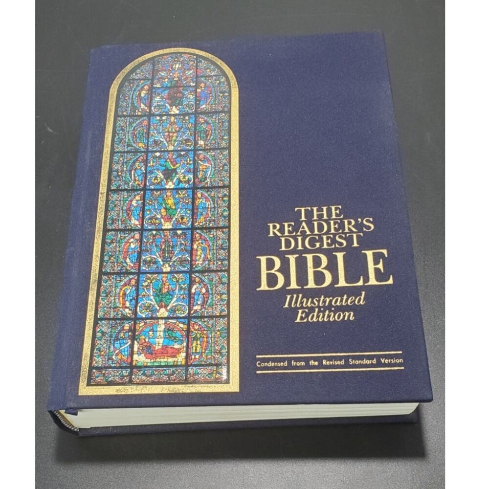 The Reader's Digest RSV Bible Illustrated Edition 1990 HC Blue Cloth